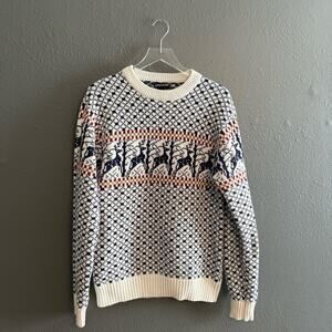 Christopher Rand Acrylic Vintage Deer Sweater Size XL